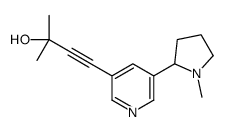 2-methyl-4-[5-(1-methylpyrrolidin-2-yl)pyridin-3-yl]but-3-yn-2-ol结构式