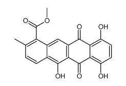 6,11-Dihydro-5,7,10-trihydroxy-2-methyl-6,11-dioxonaphthacene-1-carboxylic acid methyl ester结构式