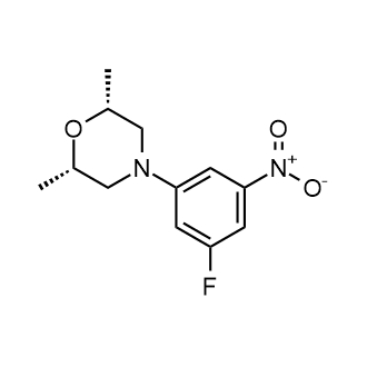 (2R,6S)-4-(3-Fluoro-5-nitrophenyl)-2,6-dimethylmorpholine Structure