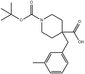 1-boc-4-[(3-methylphenyl)methyl]-4-piperidinecarboxylic acid picture