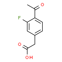 2-(4-Acetyl-3-fluorophenyl)acetic acid structure