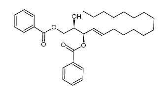 (2R,3R,4E)-1,3-Di-O-benzoyloctadec-4-ene-1,2,3-triol结构式