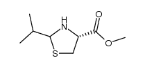 methyl 2-isopropyl-thiazolidine-4(R)-carboxylate结构式