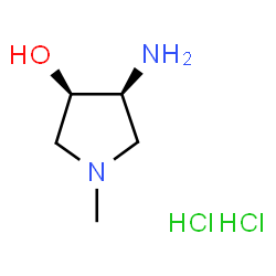 (3R,4S)-rel-4-氨基-1-甲基吡咯烷-3-醇二盐酸盐结构式