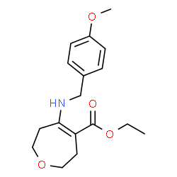 ethyl 5-((4-methoxybenzyl)amino)-2,3,6,7-tetrahydrooxepine-4-carboxylate Structure