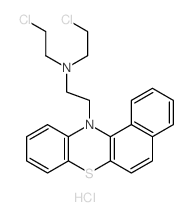 2-benzo[a]phenothiazin-12-yl-N,N-bis(2-chloroethyl)ethanamine,hydrochloride结构式