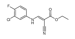 2-cyano-3-(3-chloro-4-fluorophenyl)aminoacrylic acid ethyl ester Structure