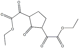 α,α',2-Trioxo-1,3-cyclopentanediacetic acid diethyl ester结构式