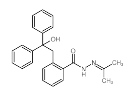 Benzoic acid,2-(2-hydroxy-2,2-diphenylethyl)-, 2-(1-methylethylidene)hydrazide结构式