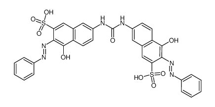 7,7'-(carbonyldiimino)bis[4-hydroxy-3-(phenylazo)naphthalene-2-sulphonic] acid Structure