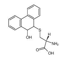 S-(9,10-Dihydro-9-hydroxy-10-phenanthryl)-L-cystein结构式