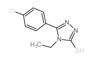 5-(4-氯苯基)-4-乙基-4H-[1,2,4]噻唑-3-硫醇结构式