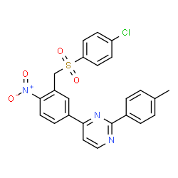 4-(3-([(4-CHLOROPHENYL)SULFONYL]METHYL)-4-NITROPHENYL)-2-(4-METHYLPHENYL)PYRIMIDINE structure