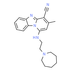 1-((2-(azepan-1-yl)ethyl)amino)-3-methylbenzo[4,5]imidazo[1,2-a]pyridine-4-carbonitrile结构式