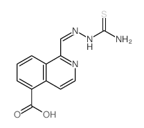 5-Isoquinolinecarboxylicacid, 1-[[2-(aminothioxomethyl)hydrazinylidene]methyl]- Structure