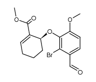 (S)-(-)-methyl 6-(2-bromo-3-formyl-6-methoxyphenoxy)-cyclohex-1-enecarboxylate Structure