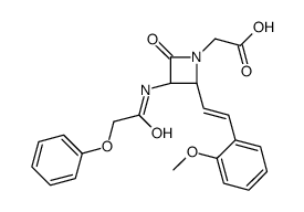 1-AZETIDINEACETIC ACID, 2-[(1E)-2-(2-METHOXYPHENYL)ETHENYL]-4-OXO-3-[(PHENOXYACETYL)AMINO]-, (2R,3S)- picture