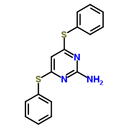 4,6-BIS(PHENYLSULFANYL)-2-PYRIMIDINAMINE structure