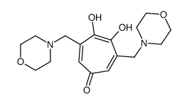 3,7-Bis(morpholinomethyl)-2,5-dihydroxy-2,4,6-cycloheptatrien-1-one结构式