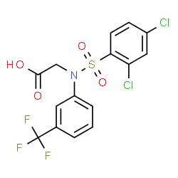 2-[[(2,4-DICHLOROPHENYL)SULFONYL]-3-(TRIFLUOROMETHYL)ANILINO]ACETIC ACID结构式