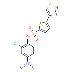 2-Chloro-4-nitrophenyl 5-(1,2,3-thiadiazol-4-yl)-2-thiophenesulfonate结构式