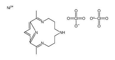 nickel(II) (2,12-dimethyl-3,7,11,17-tetraazabicyclo(11.3.1)heptadeca-1(17),2,11,13,15-pentaene) perchlorate结构式