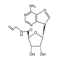 1-(6-amino-purin-9-yl)-β-D-1-deoxy-ribofuranuronic acid allylamide结构式