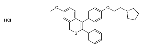 1-[2-[4-(7-methoxy-3-phenyl-1H-isothiochromen-4-yl)phenoxy]ethyl]pyrrolidine,hydrochloride Structure