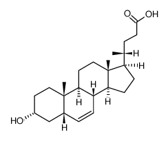 3-hydroxy-6-cholen-24-oic acid structure