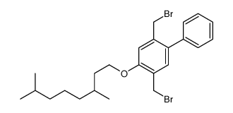 1,4-bis(bromomethyl)-2-(3,7-dimethyloctoxy)-5-phenylbenzene结构式
