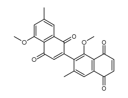 2,6'-bis(5-methoxy-7-methyl-1,4-naphthoquinone)结构式
