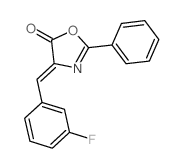 5(4H)-Oxazolone,4-[(3-fluorophenyl)methylene]-2-phenyl- structure