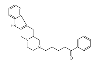 5-(3,4,6,7,12,12a-hexahydropyrazino[1',2':1,6]pyrido[3,4-b]indol-2(1H)-yl)-1-phenylpentan-1-one结构式