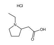 chlorhydrate de l'acide ethyl-1 pyrrolidinyl-2 acetique Structure