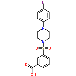 3-[4-(4-Fluoro-phenyl)-piperazine-1-sulfonyl]-benzoic acid结构式