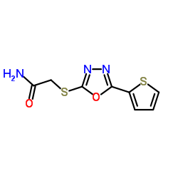 2-{[5-(2-Thienyl)-1,3,4-oxadiazol-2-yl]sulfanyl}acetamide Structure