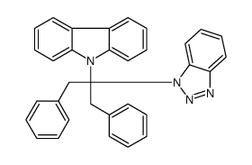9-[2-(benzotriazol-1-yl)-1,3-diphenylpropan-2-yl]carbazole结构式