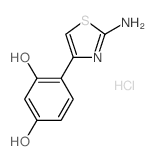 4-(2-氨基噻唑-4-基)苯-1,3-二酚盐酸盐结构式