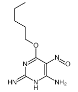 5-nitroso-6-pentoxypyrimidine-2,4-diamine结构式