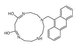 4-(anthracen-9-ylmethyl)-1,4,7,10-tetrazacyclotridecane-11,13-dione结构式