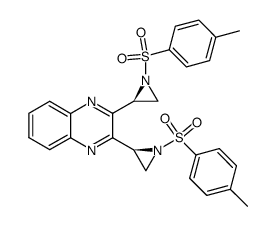 2,3-bis[(2S)-N-(p-toluenesulfonyl)aziridin-2-yl]quinoxaline结构式