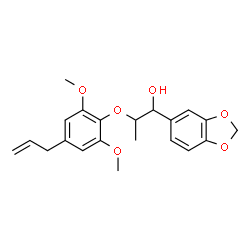 α-[1-[2,6-Dimethoxy-4-(2-propenyl)phenoxy]ethyl]-1,3-benzodioxole-5-methanol结构式
