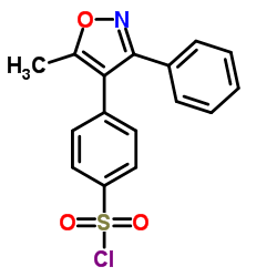 4-(5-甲基-3-苯基-4-异恶唑基)苯磺酰氯结构式