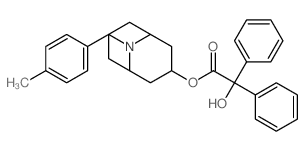 Benzilic acid,9-(p-methylbenzyl)-9-azabicyclo[3.3.1]non-3-yl ester, exo- (8CI)结构式