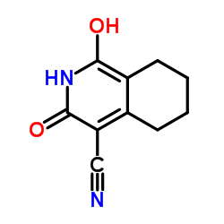 1-羟基-3-氧代-2,3,5,6,7,8-六氢异喹啉-4-甲腈结构式