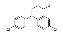 1-chloro-4-[1-(4-chlorophenyl)-4-iodobut-1-enyl]benzene结构式