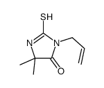 5,5-dimethyl-3-prop-2-enyl-2-sulfanylideneimidazolidin-4-one结构式