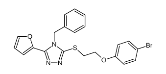 4-benzyl-3-[2-(4-bromophenoxy)ethylsulfanyl]-5-(furan-2-yl)-1,2,4-triazole结构式