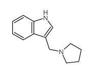 3-(1-吡咯烷甲基)-1H-吲哚结构式