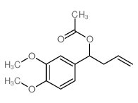 1-(3,4-dimethoxyphenyl)but-3-enyl acetate structure